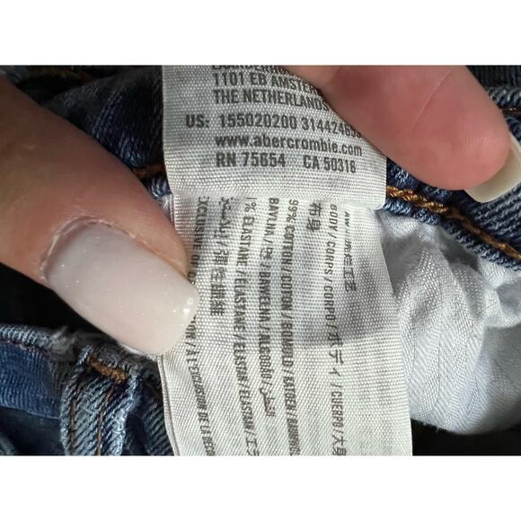 Abercrombie & Fitch Curve Love The Ankle Straight Ultra High Rise Jeans 28/6R - Picture 8 of 9